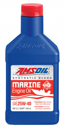 AMSOIL 25W-40 SYNTHETIC-BLEND MARINE ENGINE OIL 946ML 55-652-001