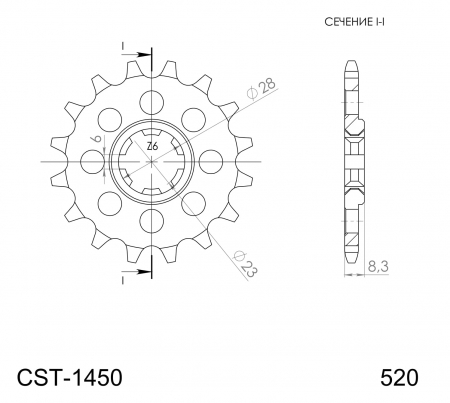 SUPERSPROX / JT FRONT SPROCKET 1450.13 27-1-1450-13